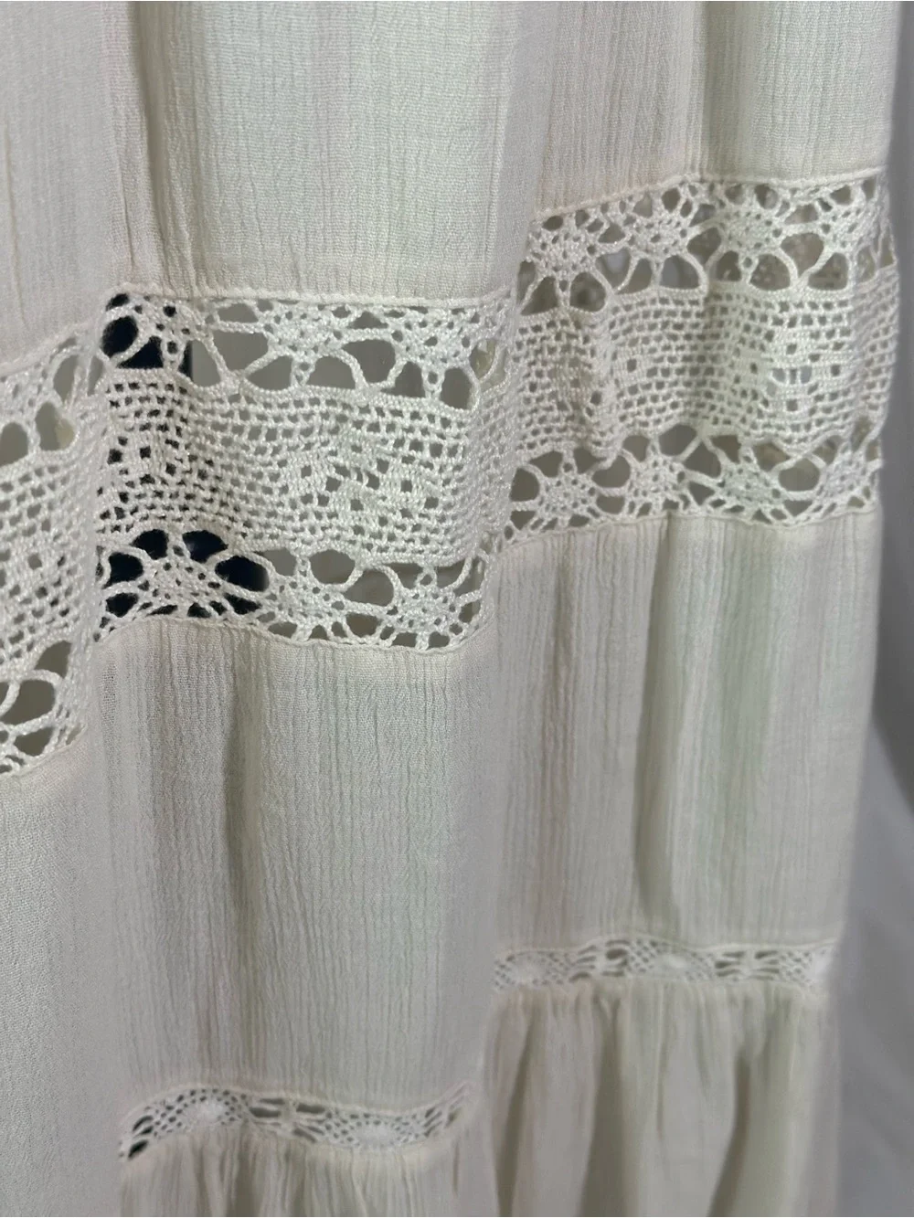 Mossimo Supply Co. Ivory Lace-Trim Maxi Dress NWOT - Picture 4 of 8